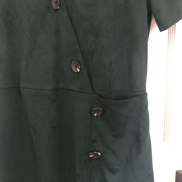 Zara Green Suede Short Dress - Picture 3 of 4